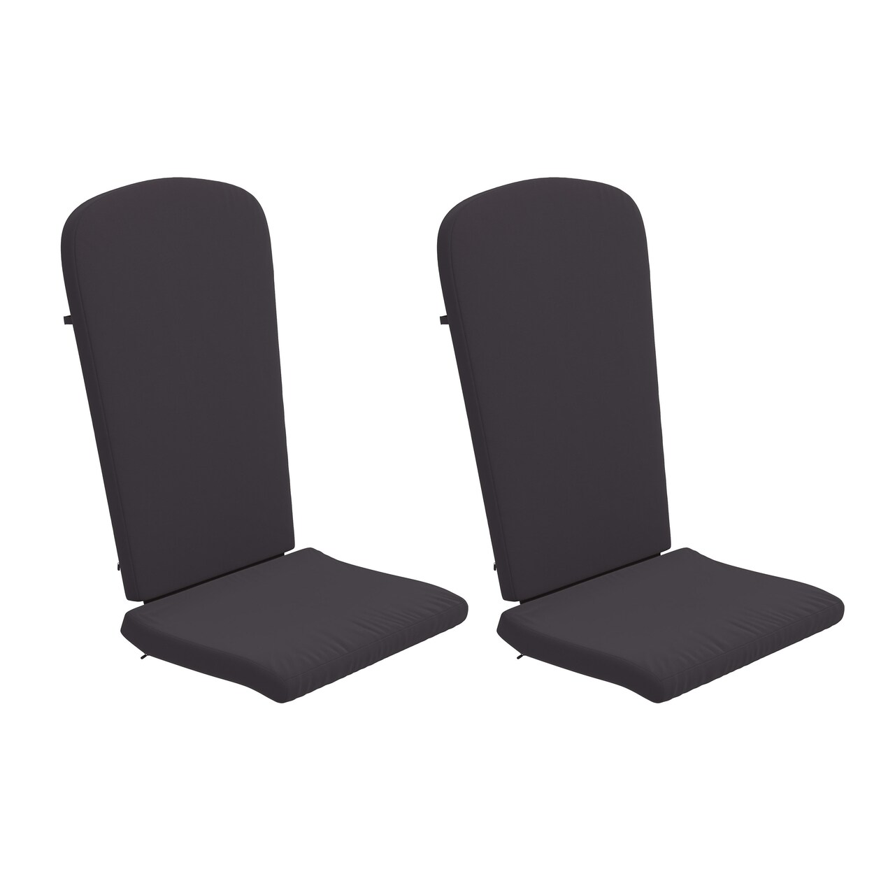 Merrick Lane Riviera Set Of 2 Indoor/Outdoor High Back Adirondack Chair Cushions with Elastic Strap and Water Resistant Covers